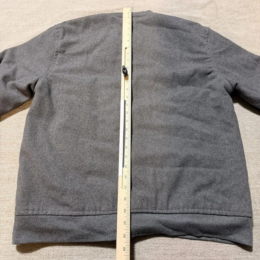 Diamond Supply Co. Jacket Mens Large Gray Fleece Varsity Snap Button Lined